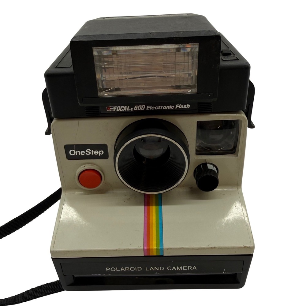 Vintage Polaroid OneStep‎ Land Camera Instant Film Camera with flash Rainbow